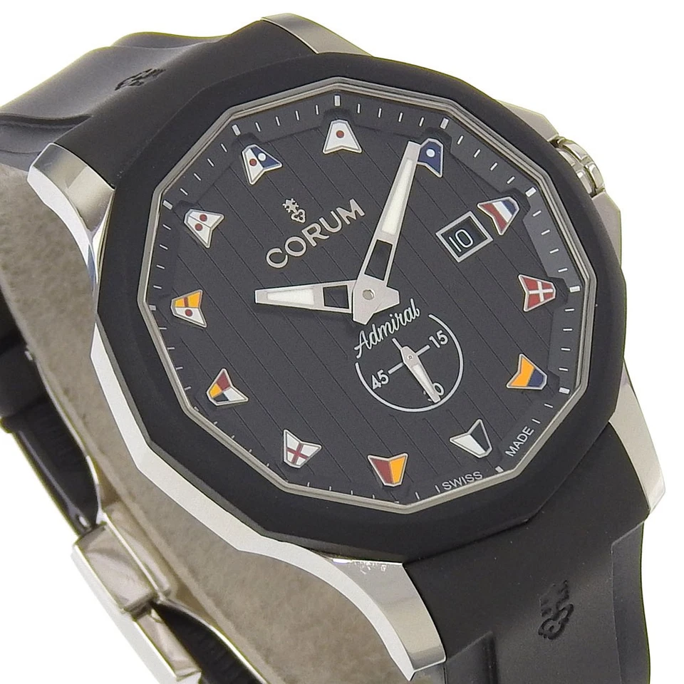 CORUM Admiral 42 Watches 395.102.22/F371AN12 blackDial Stainless Steel/rub... - Image 3 of 4