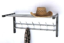 Wandgarderobe Metall Ablage Hutablage Art.389 Garderobe 70 cm Kleiderhaken Wand