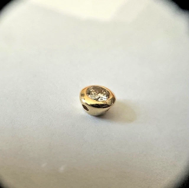 Delicate Estate 14K Yellow Gold 0.25ct Round Diamond Pendant - Image 2 of 4