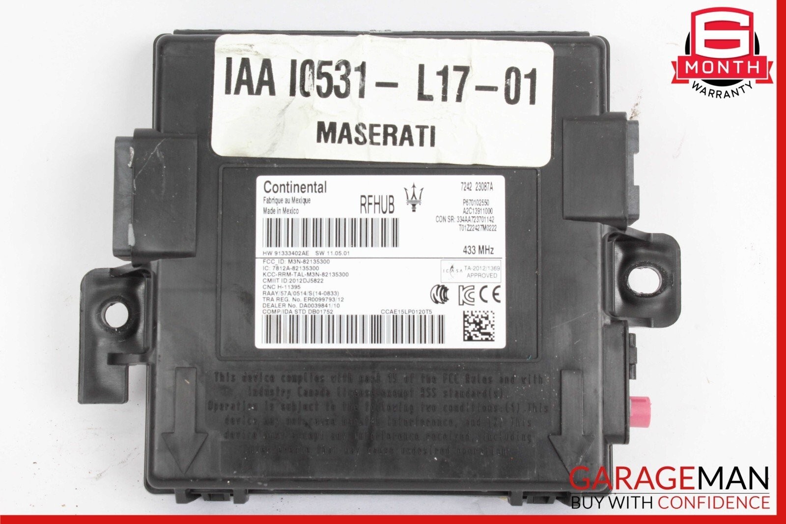 17-22 Maserati Levante Passive Entry RF Hub Control Module ECU OEM