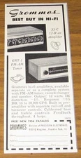 1955 AD~GROMMES HI-FI AMPLIFIER AM-FM TUNERS