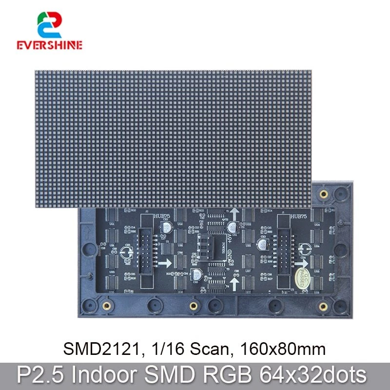 P2.5 Indoor 64*32dots RGB Full Color LED Matrix Panel für 128*32 Pin2dmd Display - Bild 2 von 4