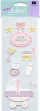 A Touch of Jolee's SWEET BABY GIRL Theme 3-D Stickers 64447 FAST FREE shipping!