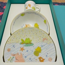 Tiffany  Co. Sea Animal Baby Tableware Dishes Bowls Cups set of 3 Authentic JP