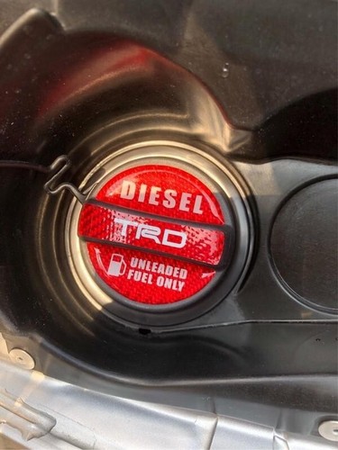 JDM OEM Toyota Fuel Cap Garnish Sticker Hilux GUN125 TACOMA Diesel HIACE JAPAN - Picture 4 of 4