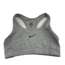 Nike Dri-Fit Sports Bra Women Medium Gray Activewear Training Sportwear Gorpcore