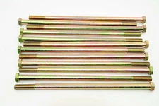 (7) Hex Head 1/2-13 x 12" Grade 8 Bolts Yellow Zinc Cap Screws