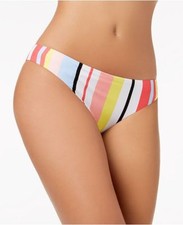 NWT Bar III Swimsuit Bikini Bottom Size L Bold Stripe Hipster Cheeky