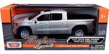2019 GMC Sierra 1500 SLT Crew Cab Pickup Truck Silver Metallic 1/24-1/27 Diecast