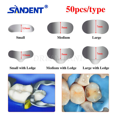 50 × 35Um Dental Sectional Contoured Matrices Matrizen Matrix