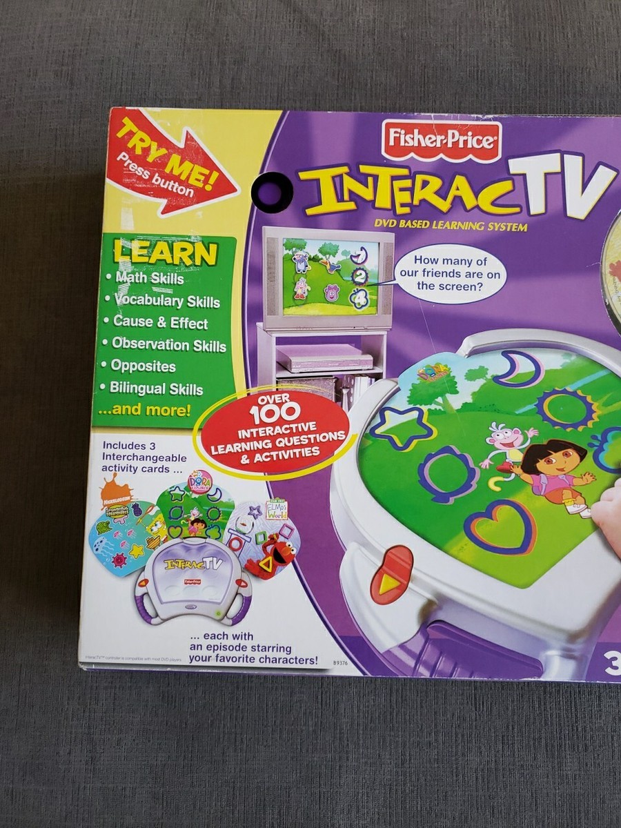 Fisher-Price InteracTV DVD Based Learning Video Gaming System RARE