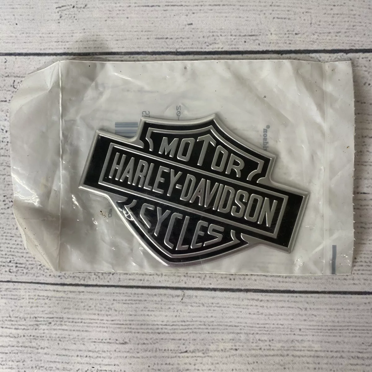 Harley Davidson Metal Name Plate Bar & Shield Style Black & Chrome 90971-79