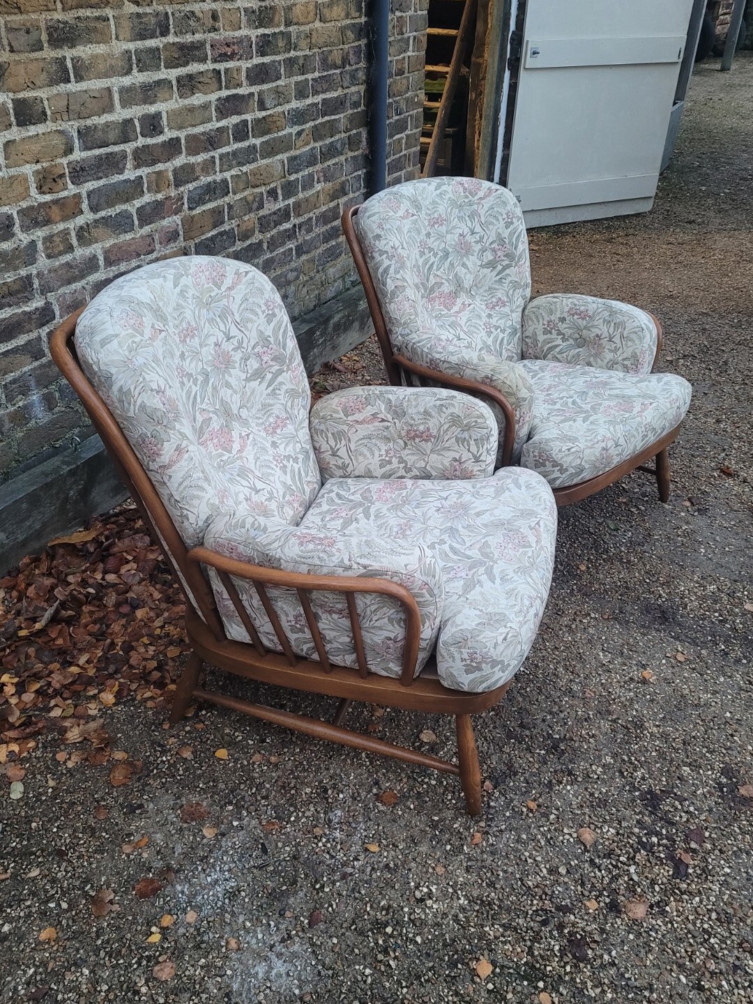 Ercol Jubilee Golden Dawn Retro Elm Armchairs eBay
