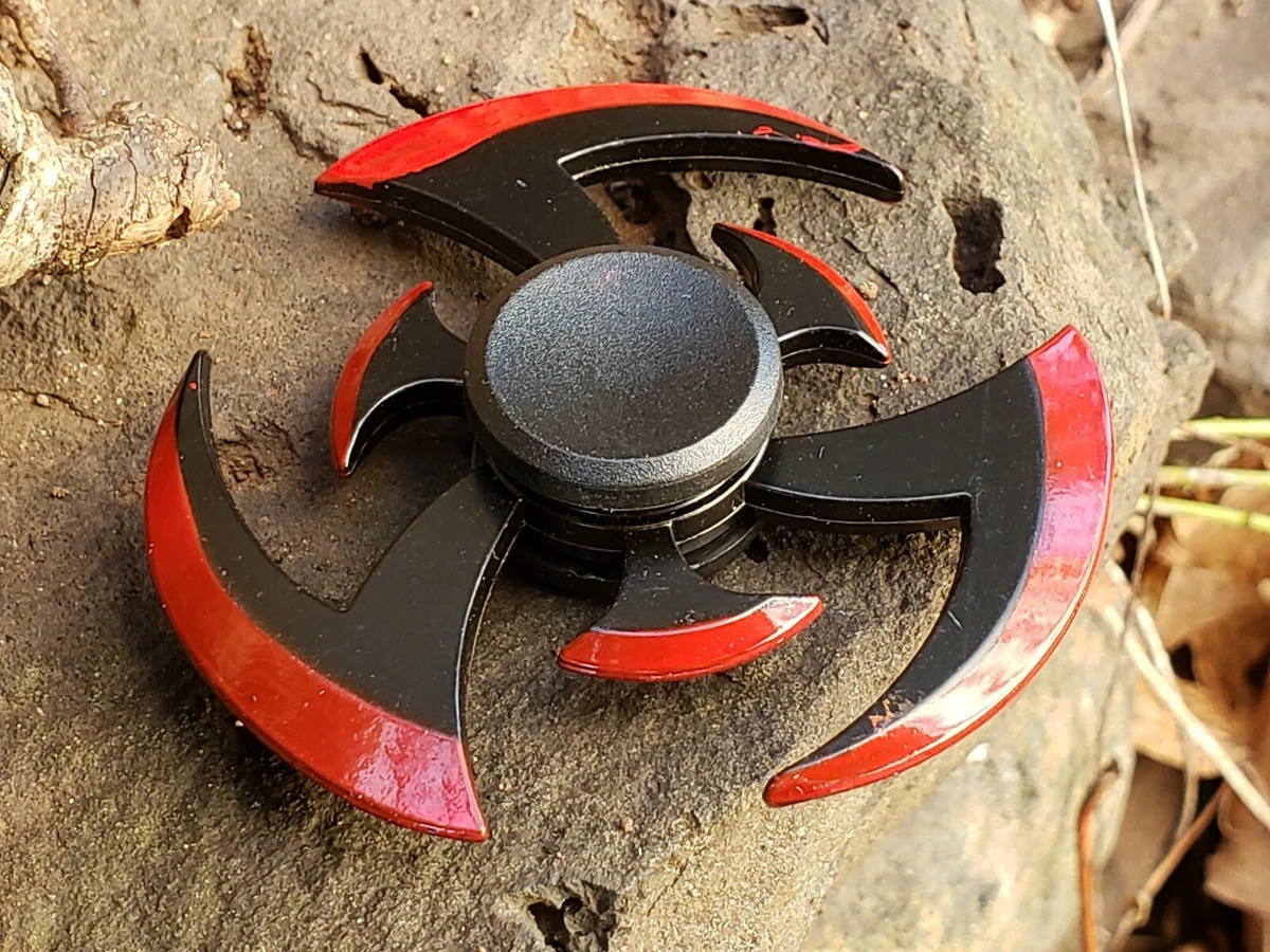 Red and black fidget spinner sales