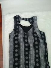  Boho Dress Black & White Pink Republic Size Small