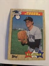 1987 Topps Baseball #614 Roger Clemens Boston Red Sox All Star NmMt Free Ship!