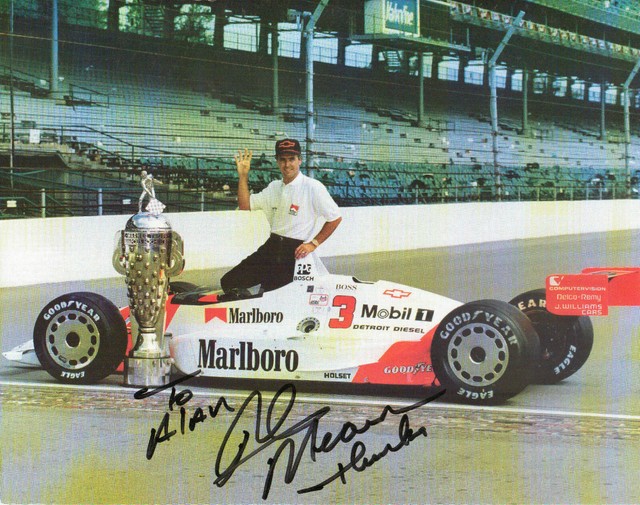 RICK MEARS Race Car Driver Indianapolis 500 Champion Autograph