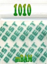 100 PACK GREEN BEST 1010 Apple Zip Baggies 1.0x1.0" Mini POLYBAGS