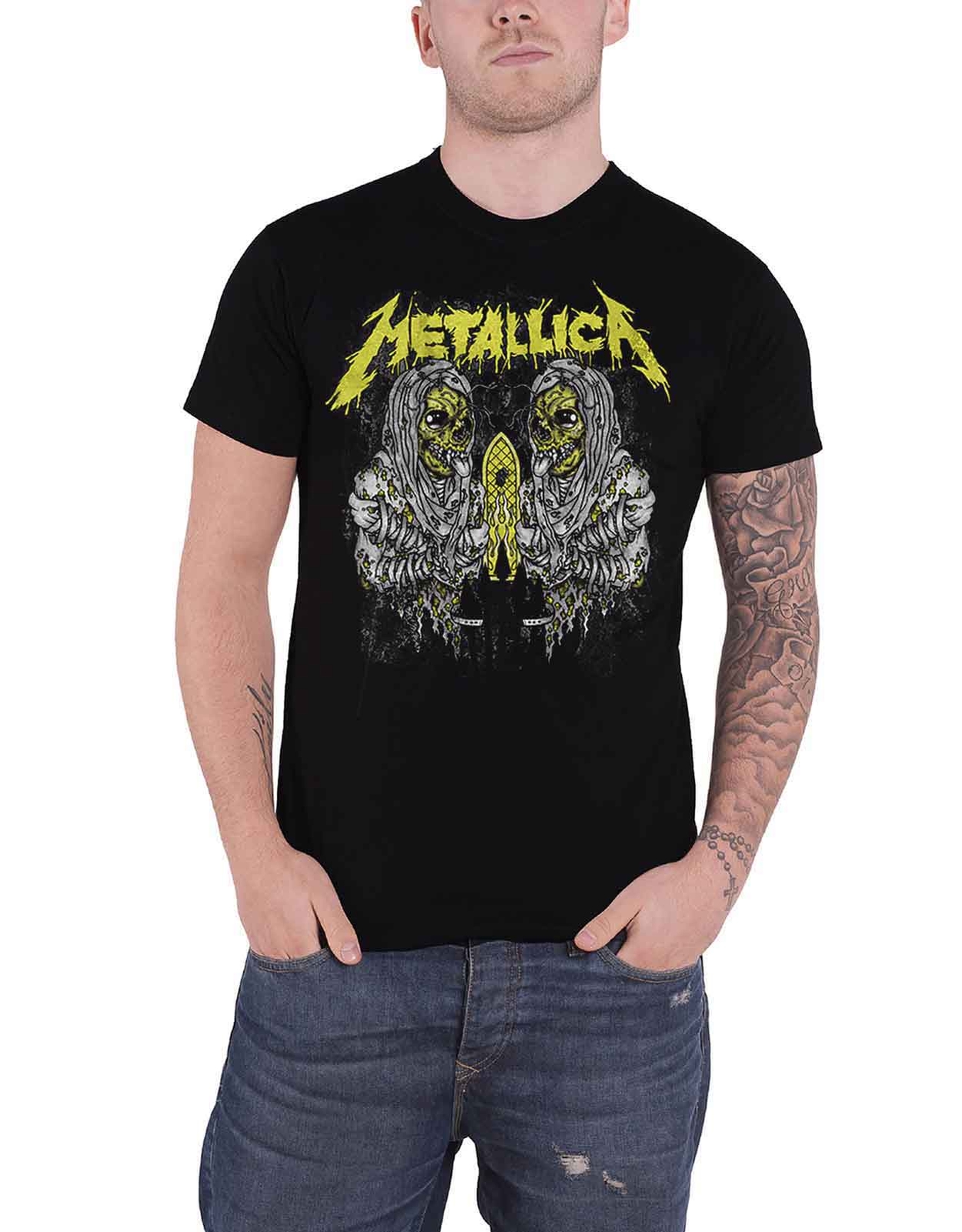 Metallica T Shirt Sanitarium Band Logo new Official Mens Black