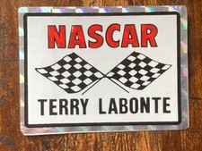 Vtg 1970s NASCAR Terry Labonte Race Car Driver Vending Machine Prism Sticker 80s