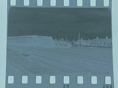Steam Locomotive Loco Station Scene Railway Negative Ref 1E-13