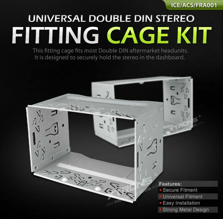 1xUniversal Double 2 DIN Car Stereo Radio Mounting Fitting Cage Kit Facia Fascia - Image 3 of 4