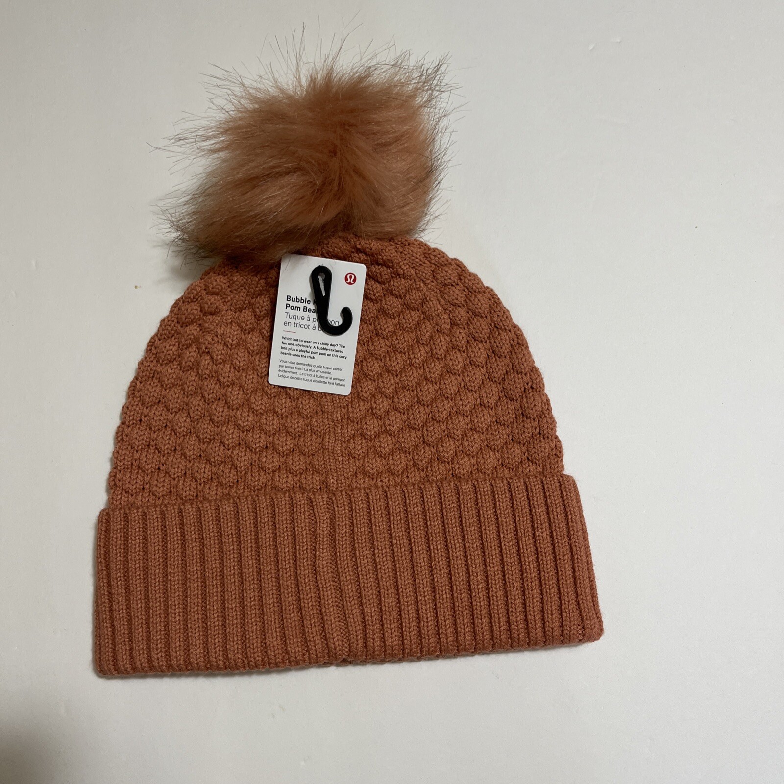 LULULEMON Bubble Knit Pom Beanie Women's One Size Color Pink Savannah NEW w/Tags eBay