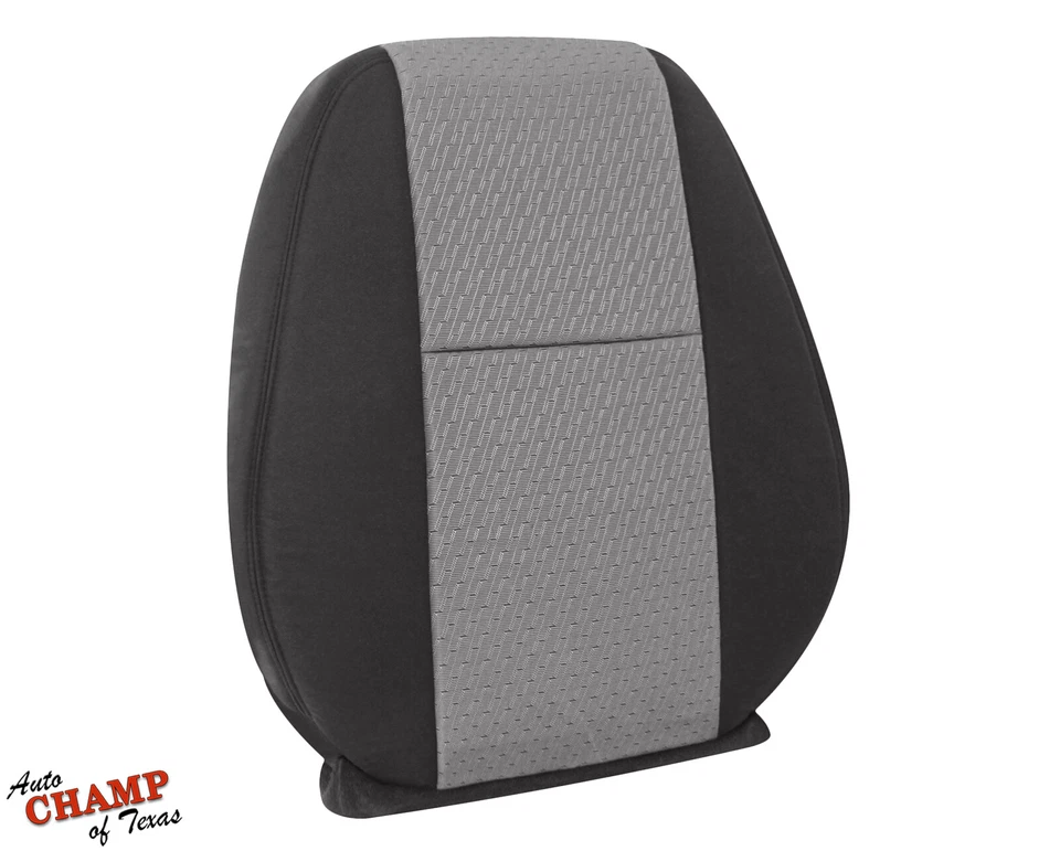 2007-2009 Chevy Silverado 3500-Driver Side Lean Back Cloth Seat Cover Black Gray - Image 2 of 4