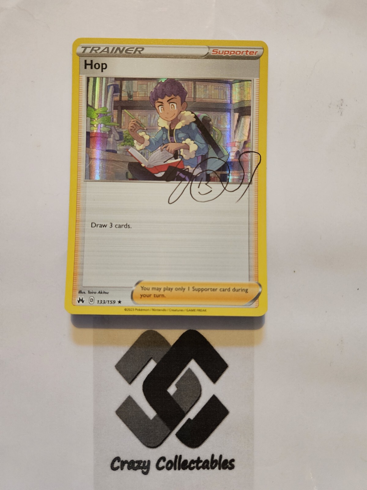Pokemon Card Hop 133/159 Holo Signature Trainer Crown Zenith Mint