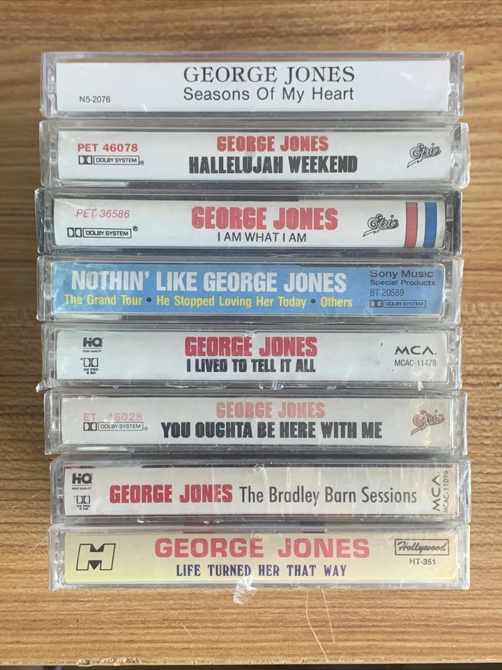 8 George Jones Cassette Tape Lot: Life Turned, Bradley Barn, I Lived NEW SEALED! - Image 4 of 4