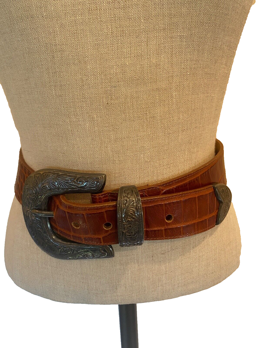 Jennifer Graham Western Style Leather Belt Brown Size Small  display picture 2
