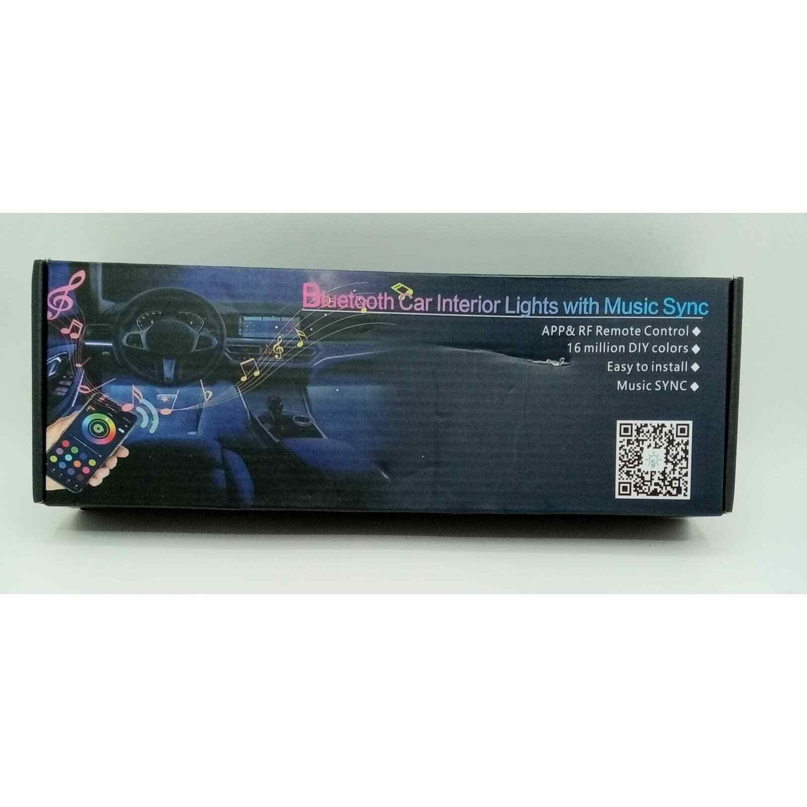 4PC Bluetooth LED Car Interior Lighting Kit with APP& RF Remote Control eBay