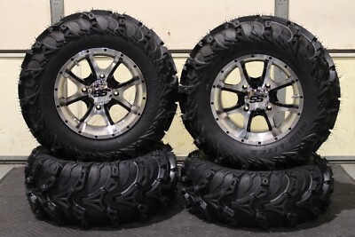 POLARIS RZR 900 27'' MUD LITE II & 14'' COBRA M/B ATV TIRE & WHEEL KIT POL10K