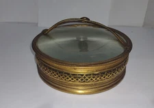 Vintage Apollo Candy Dish With Cover, Glass Divider Insert