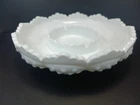 Vintage Fenton White Milk Glass Hobnail 3748 MI Chip 'N Dip/Candle Bowl