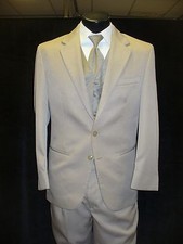 KHAKI SUIT - 2 BUTTON Notch - 44R - 10802