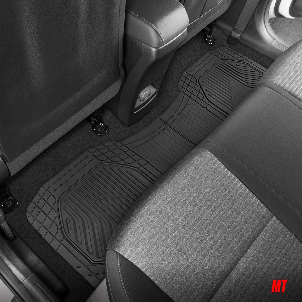 MetallicGuard Car Floor Mats Full Set with Blue Metallic Heel Pad eBay