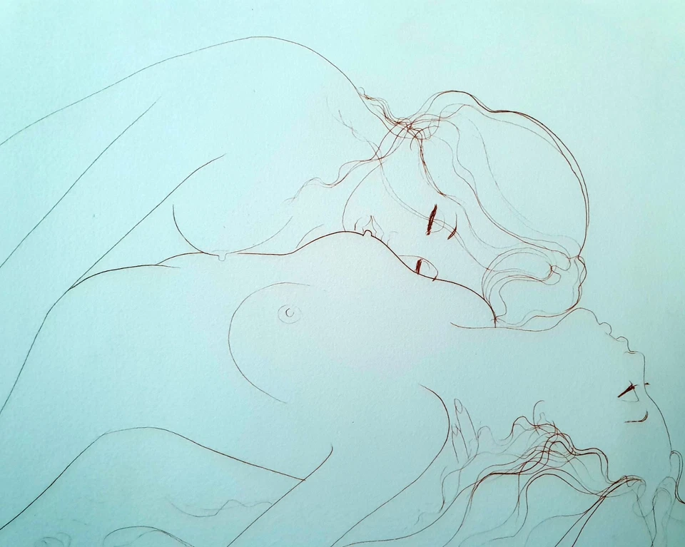 Jean-Baptiste VALADIE Les 2 amies vers 1976 Gravure originale signée numérotée - Photo 4/4