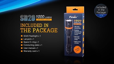 【新品】ＦＥＮＩＸ　ＬＥＤライト　SD20 FENIX SD20 XM-L2 LED Diving Light 1000 Lumens Waterproof