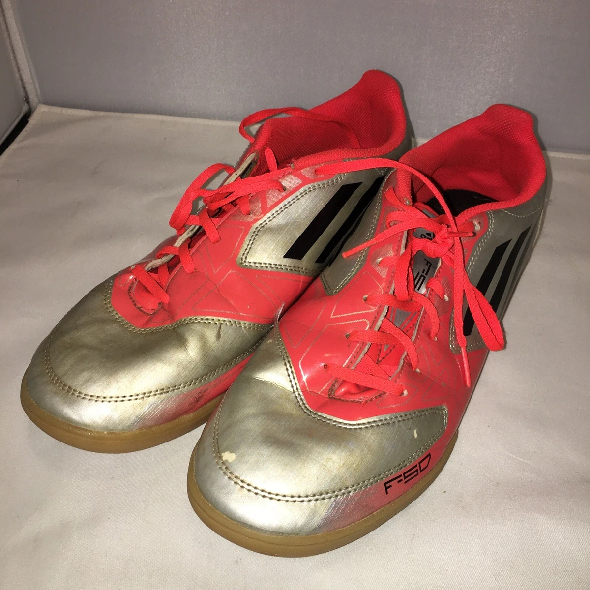 Vintage Adidas F50 Indoor Soccer &amp; Orange Flat Sole eBay