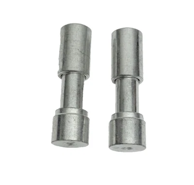 Lot of 2 Rexnord 10486792 Utility Barrel Lock #4 Silver Lock w/End Cap, 93180100