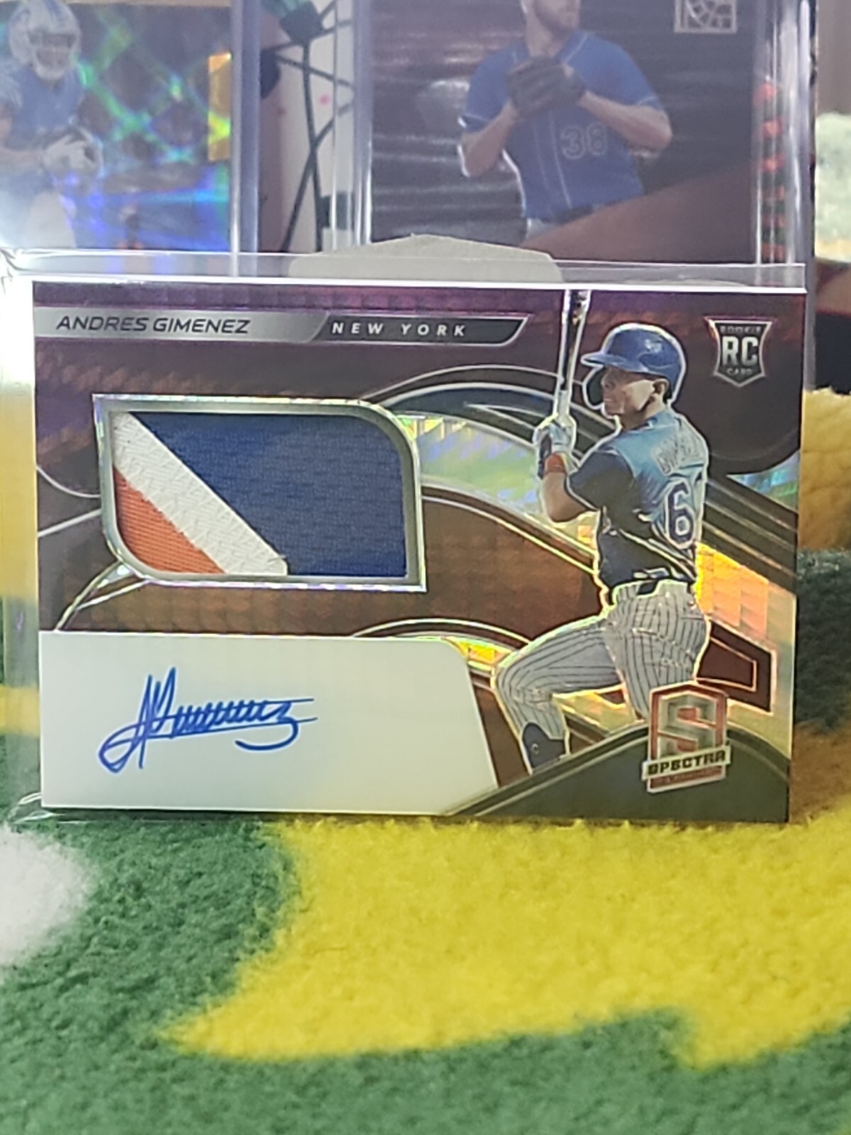 ANDRES GIMENEZ 2021 SPECTRA PURPLE HYPER 3 COLOR, ON CARD RPA /49 Cleveland 💥 | eBay