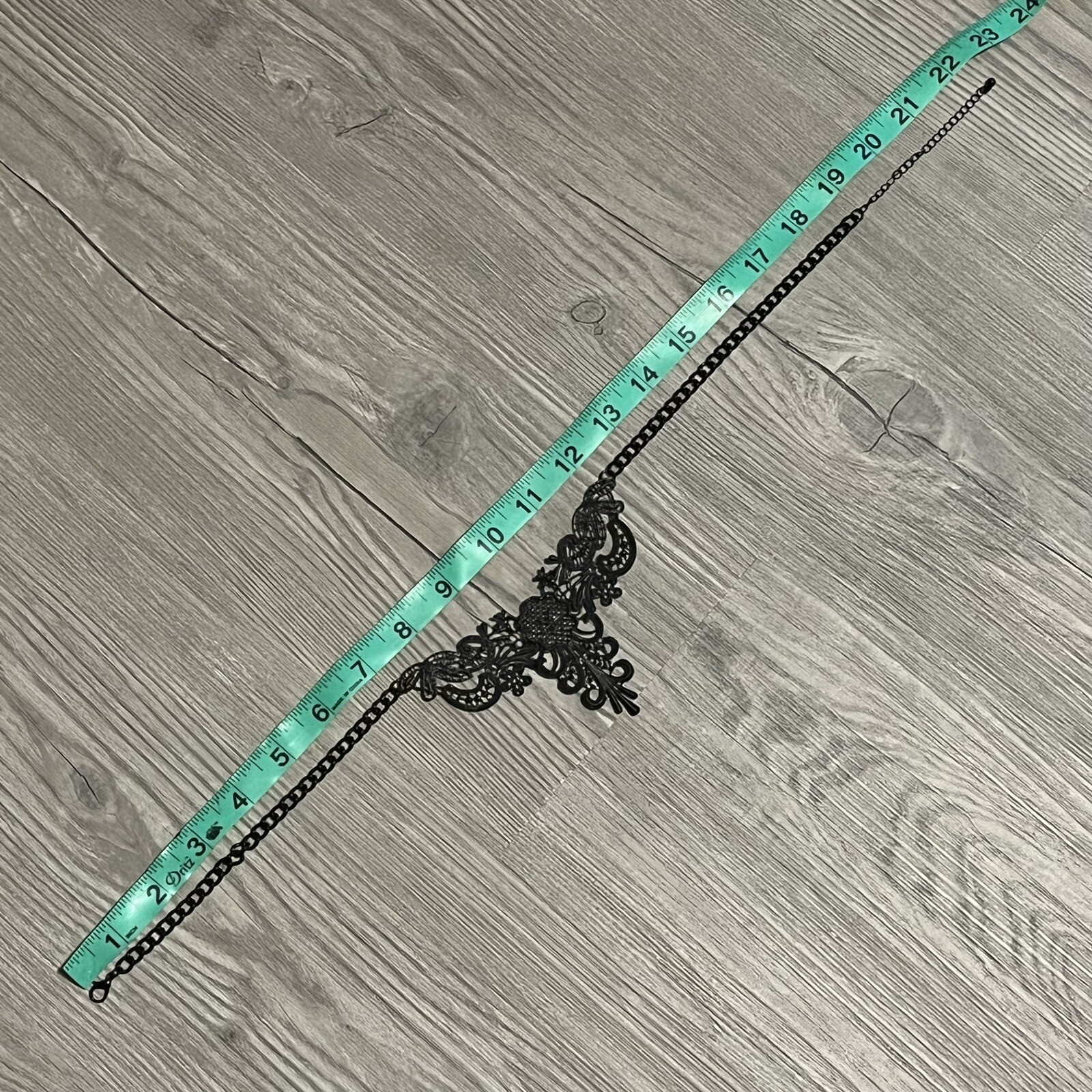 EXPRESS Gothic Style Black Metal Lace Pattern Sta… - image 5