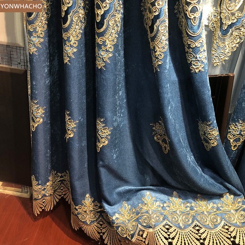 high-end living room chenille embroidery cloth blackout curtain valance B603* - Picture 10 of 12