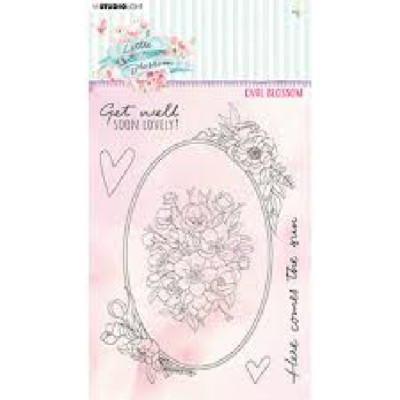 STUDIO LIGHT CLEAR ACRYLIC STAMPS  - OVAL BLOSSOM