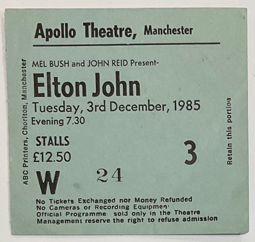 Elton John Original Concert Tickets Select From Dropdown List - Imagen 56 de 61