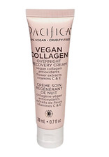 Pacifica Vegan Collagen Overnight Recovery Cream Antioxidants Vitamin C E 0.7 oz