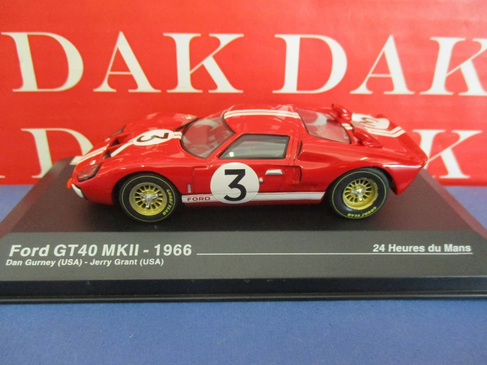 Die cast 1/43 Modellino Auto Ford GT40 MKII 24H Le Mans 1966 D. Gurney - Immagine 2 di 4