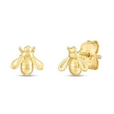 Floreo 14k Yellow Gold 6mm Bee Stud Earrings