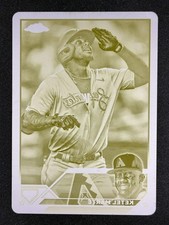 Marketplace image: 2023 Topps Chrome #130 Ketel Marte Printing Plates Yellow 1/1
